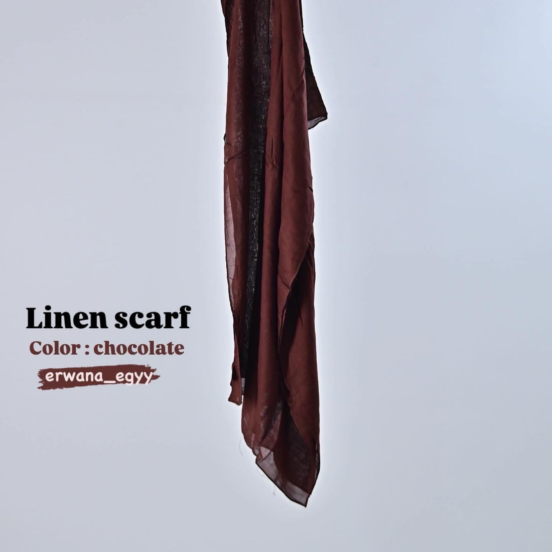 Linen scarf ( chocolate)