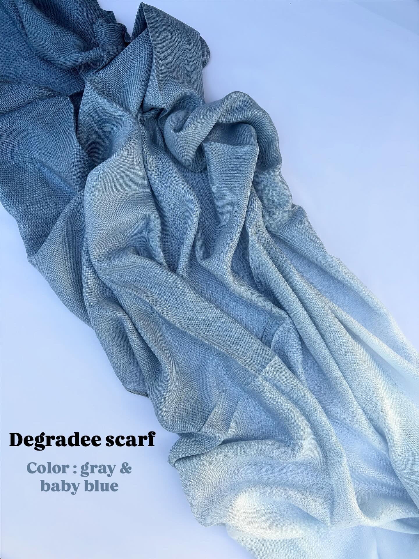Degradee gray & baby blue