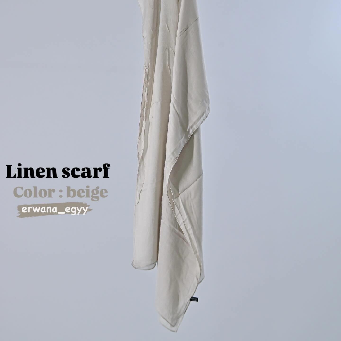 Linen scarf ( beige )
