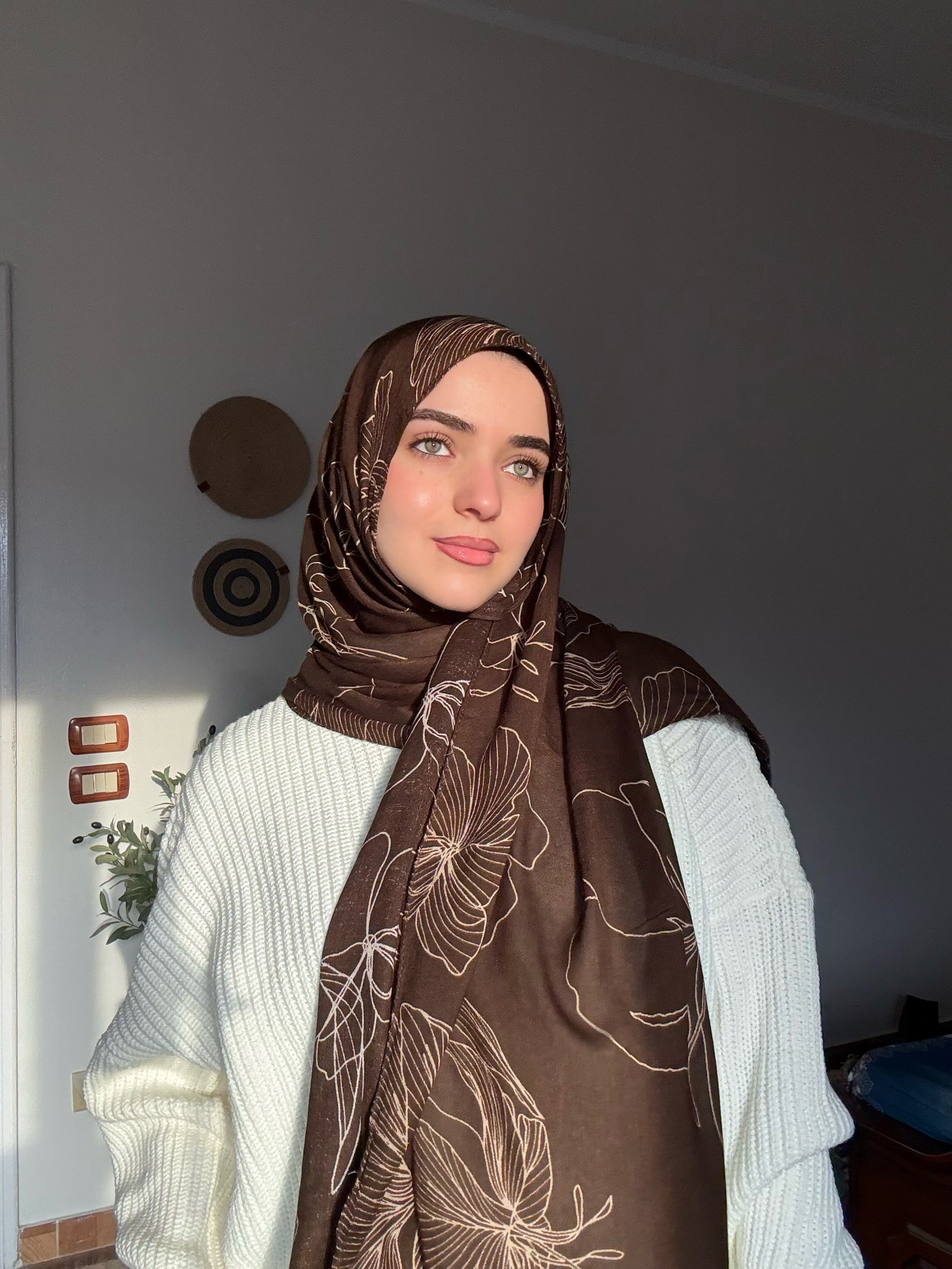 Brown flower paint