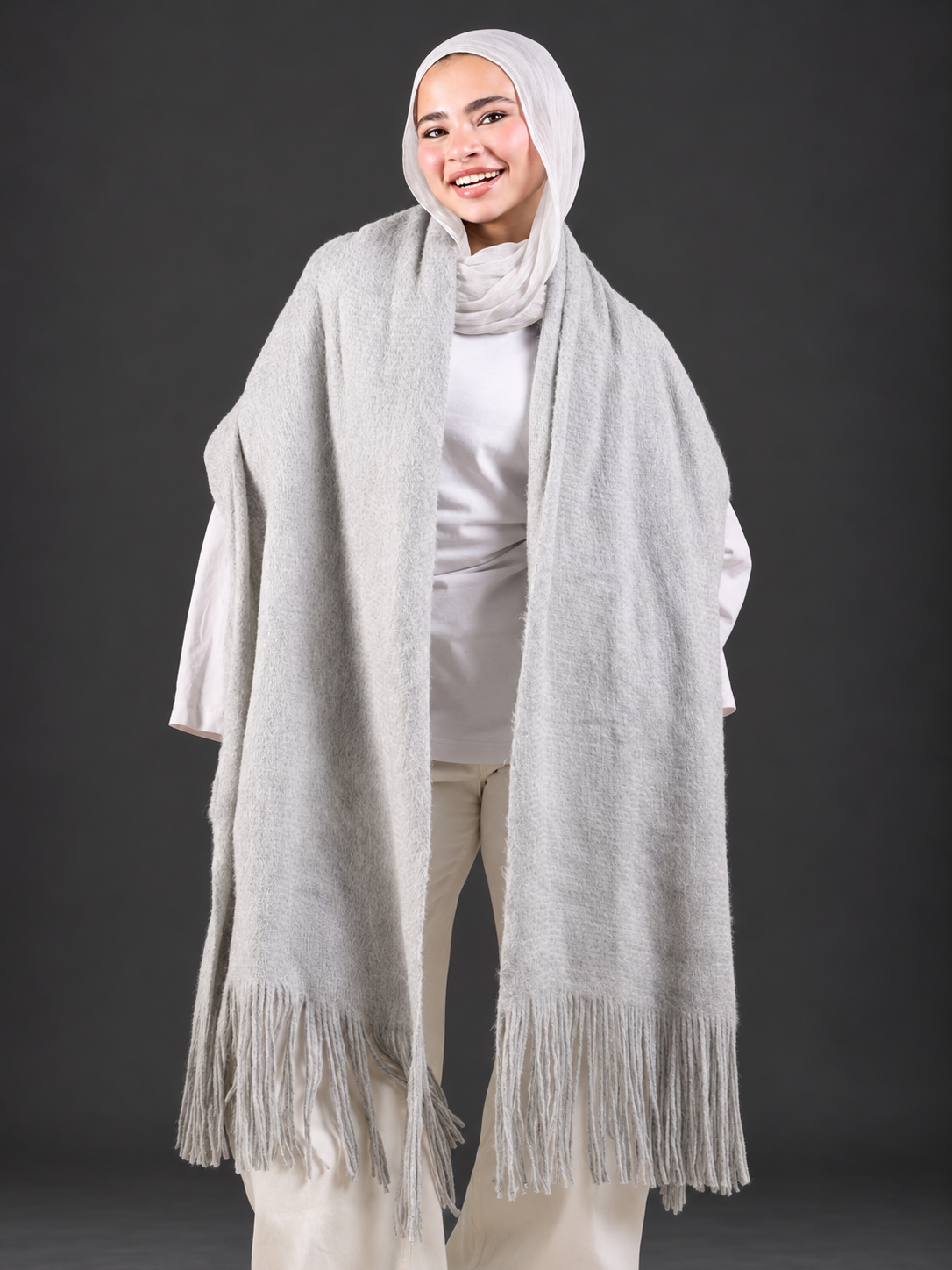 Winter Shawl - lightgray