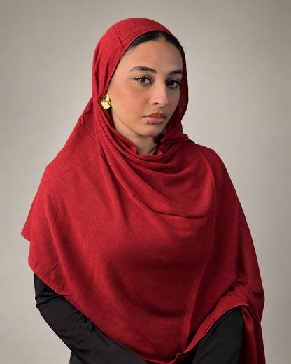 Linen quresha-maroon