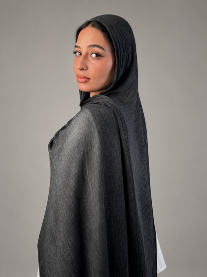 Ruffled scarf - Dark gray 2