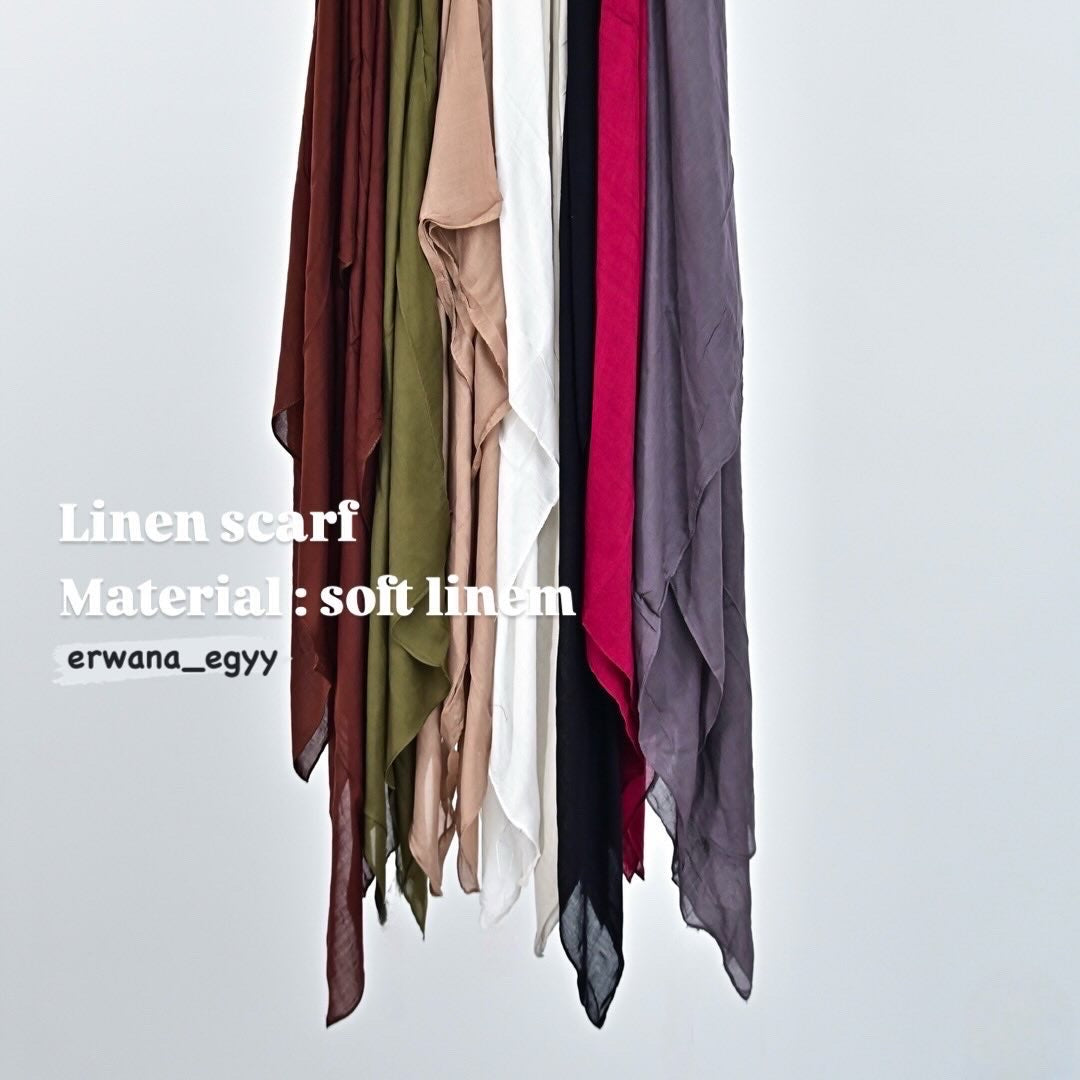 Linen scarf ( gray )