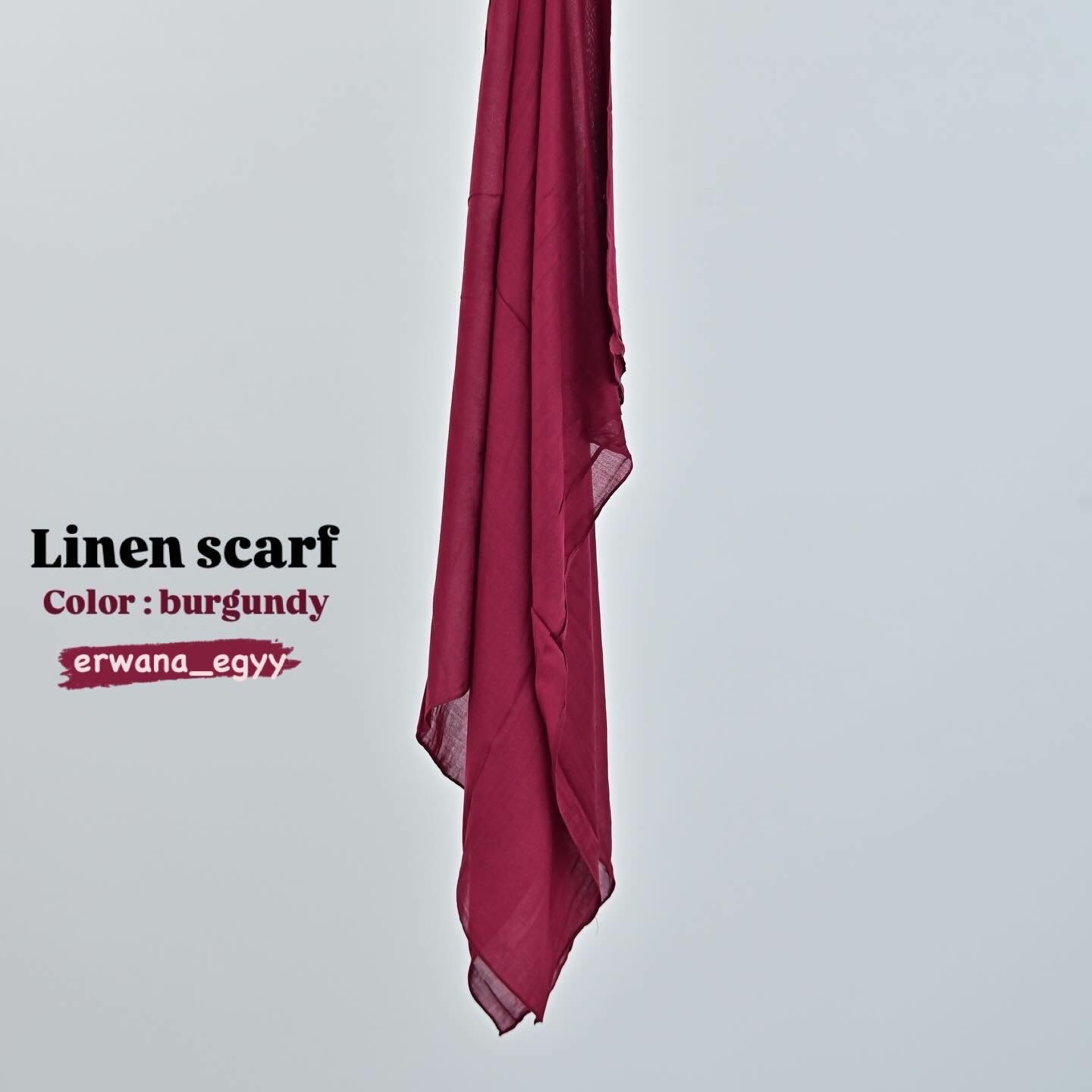 Linen scarf ( burgundy)