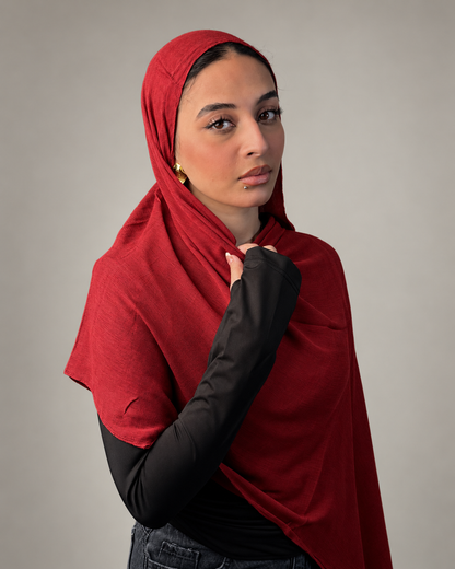Linen quresha-maroon