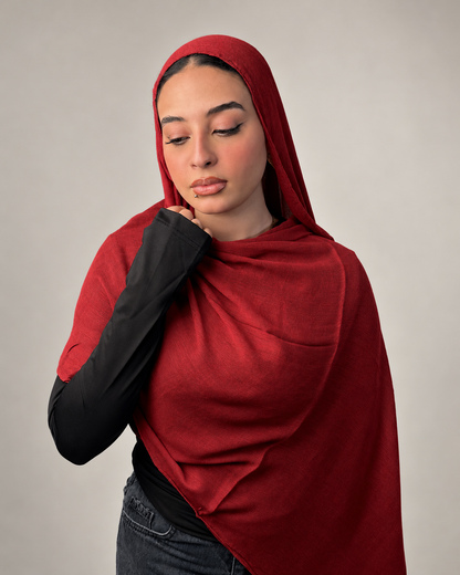 Linen quresha-maroon