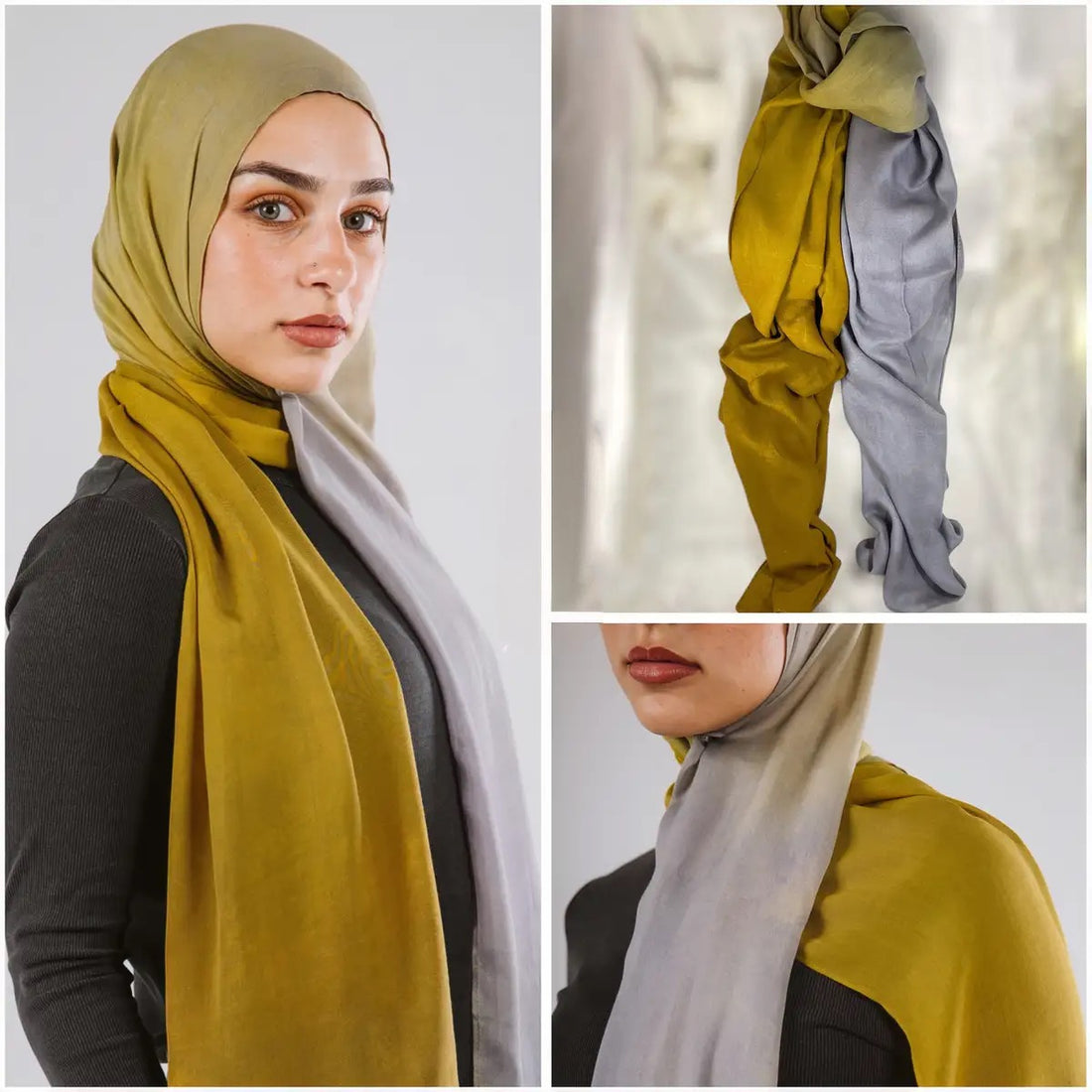 Degradee dark yellow &amp; gray