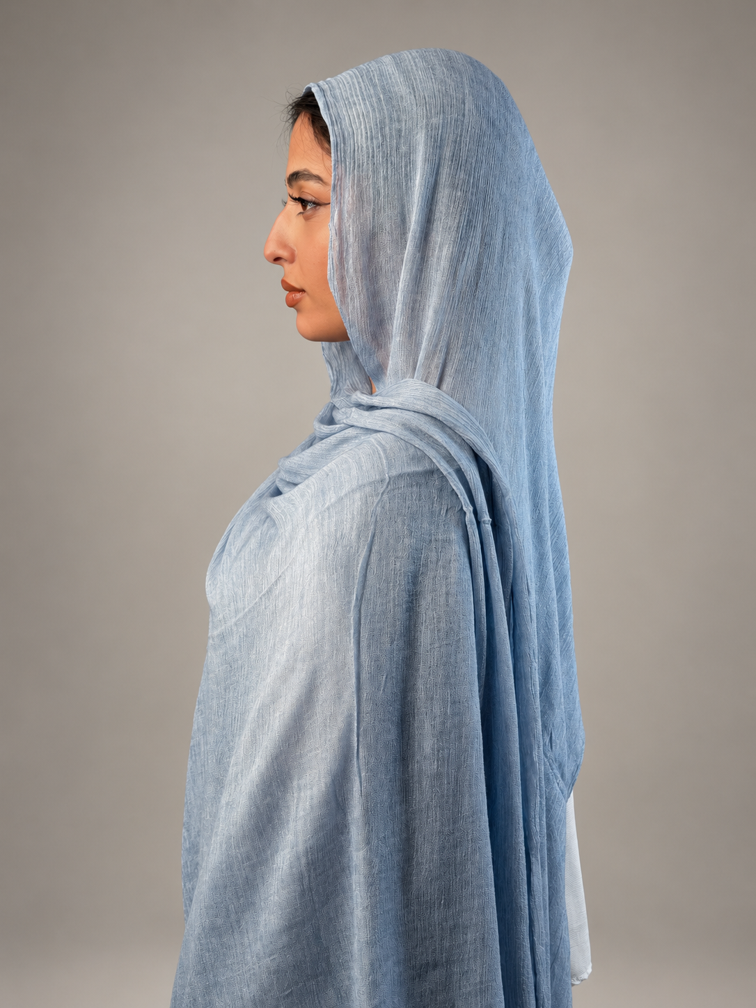 Ruffled scarf - Cold blue
