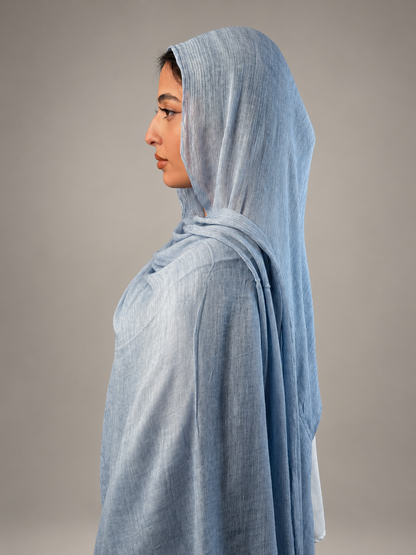 Ruffled scarf - Cold blue