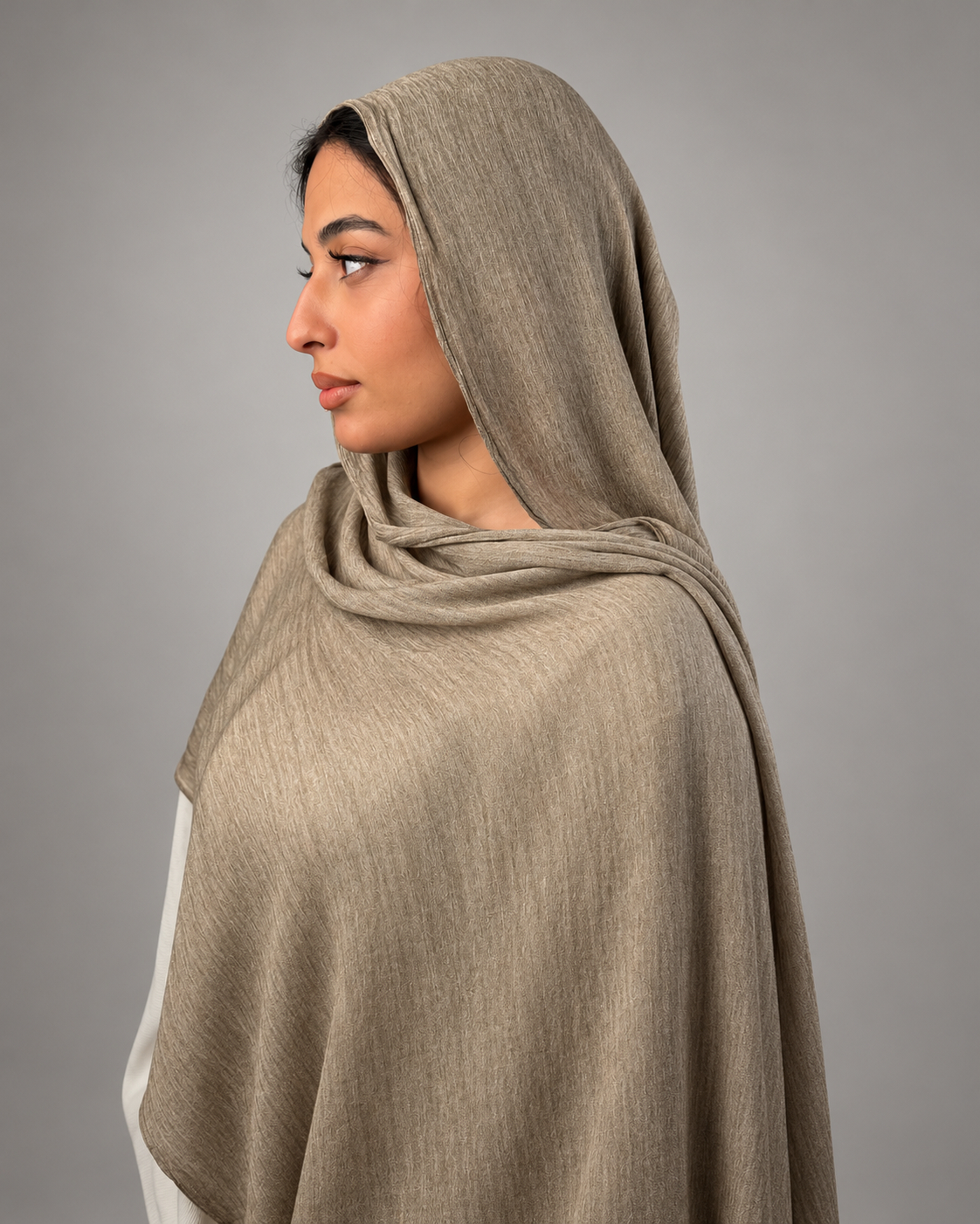 Ruffled scarf - Beige