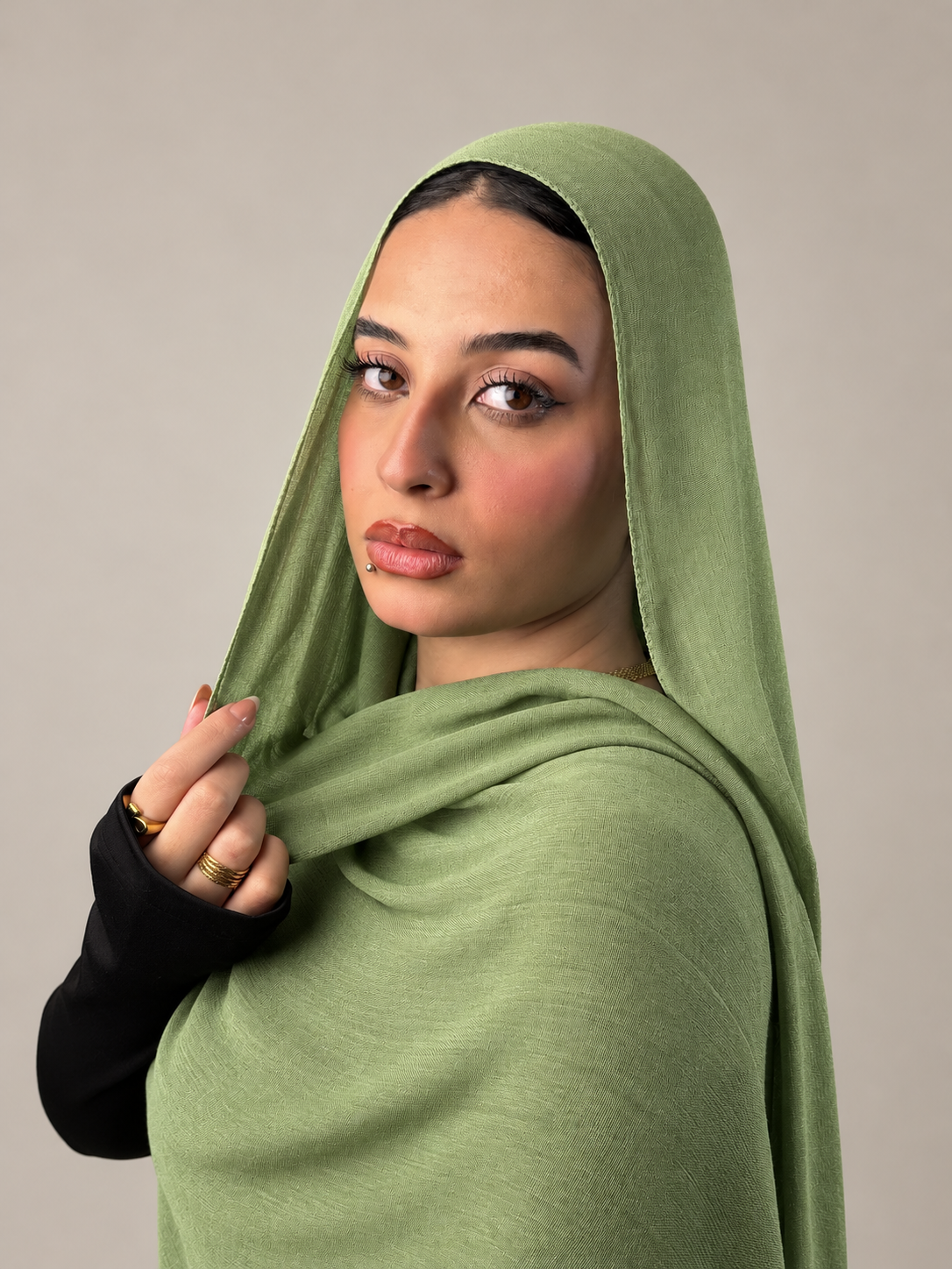 Linen quresha - pistachio