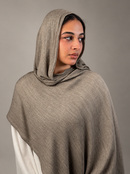 Ruffled scarf- coffee