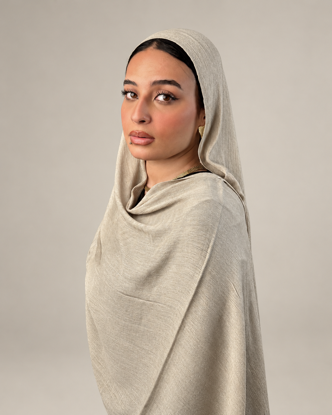Linen quresha-Beige
