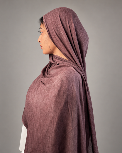 Ruffled scarf-Dark cashmere
