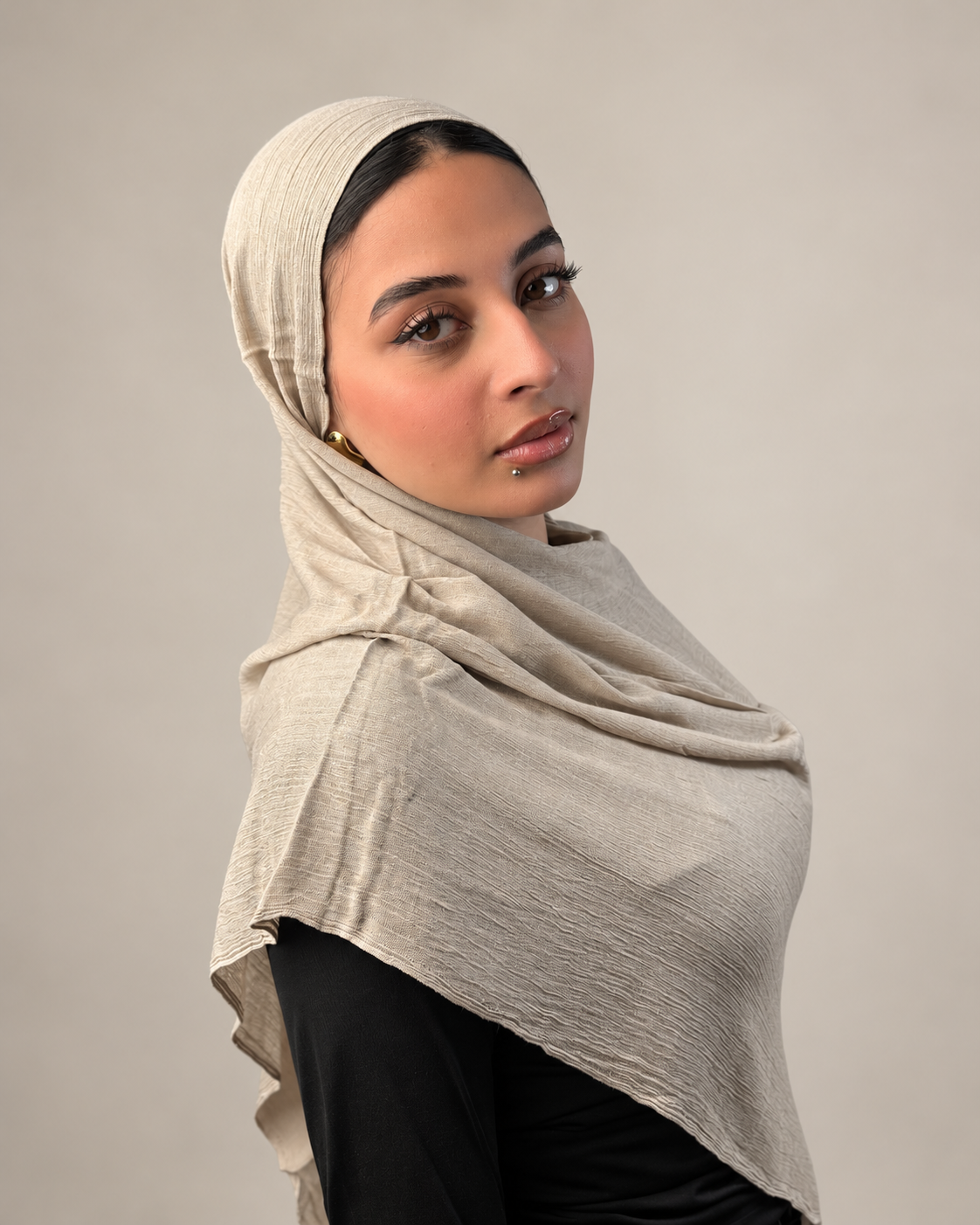 Linen quresha-Beige