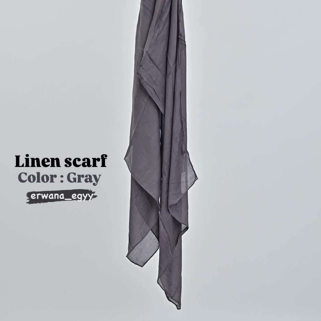 Linen scarf ( gray )