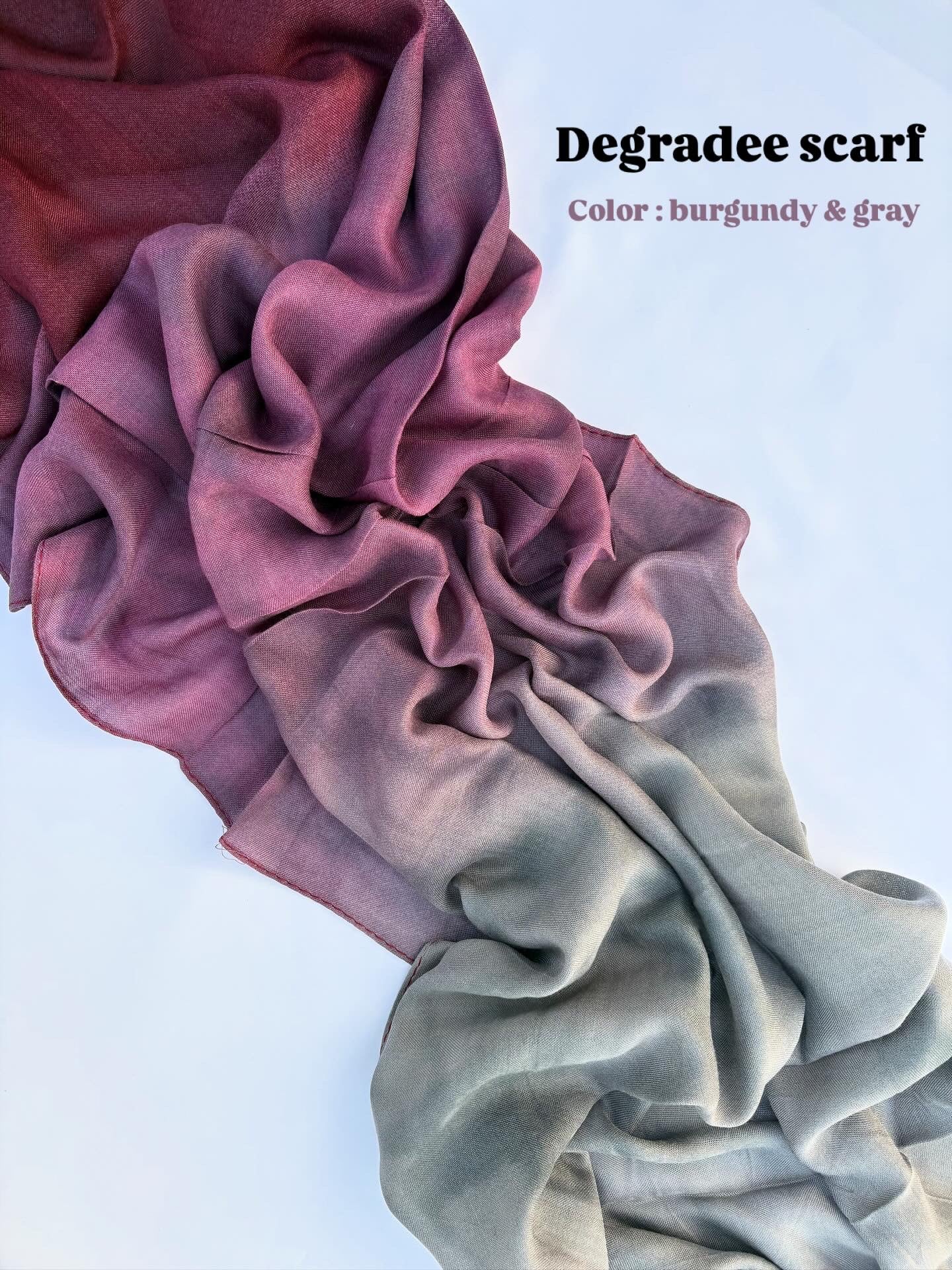Degradee burgundy &amp; gray
