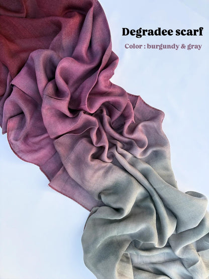 Degradee burgundy &amp; gray