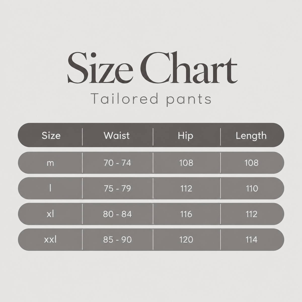 ALIGAN Size Guide