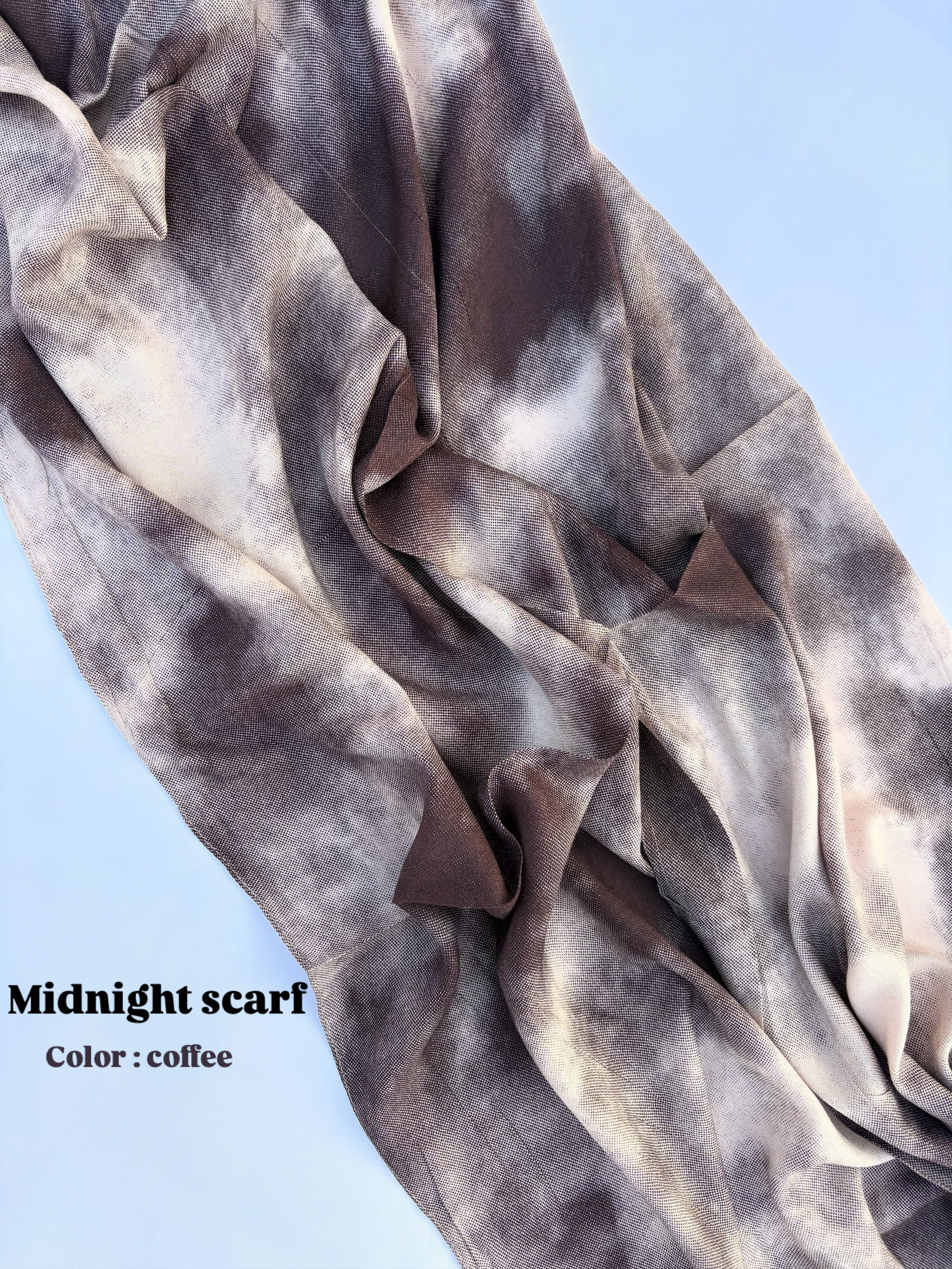 Midnight scarf - coffee