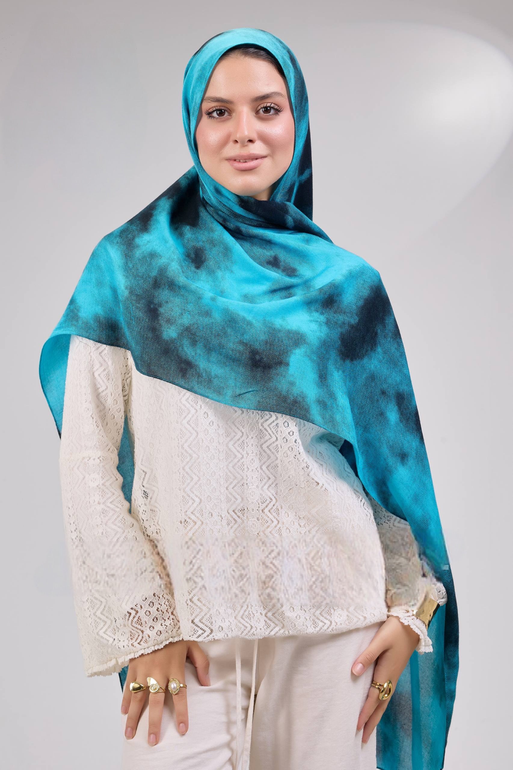 Midnight scarf - terqoise