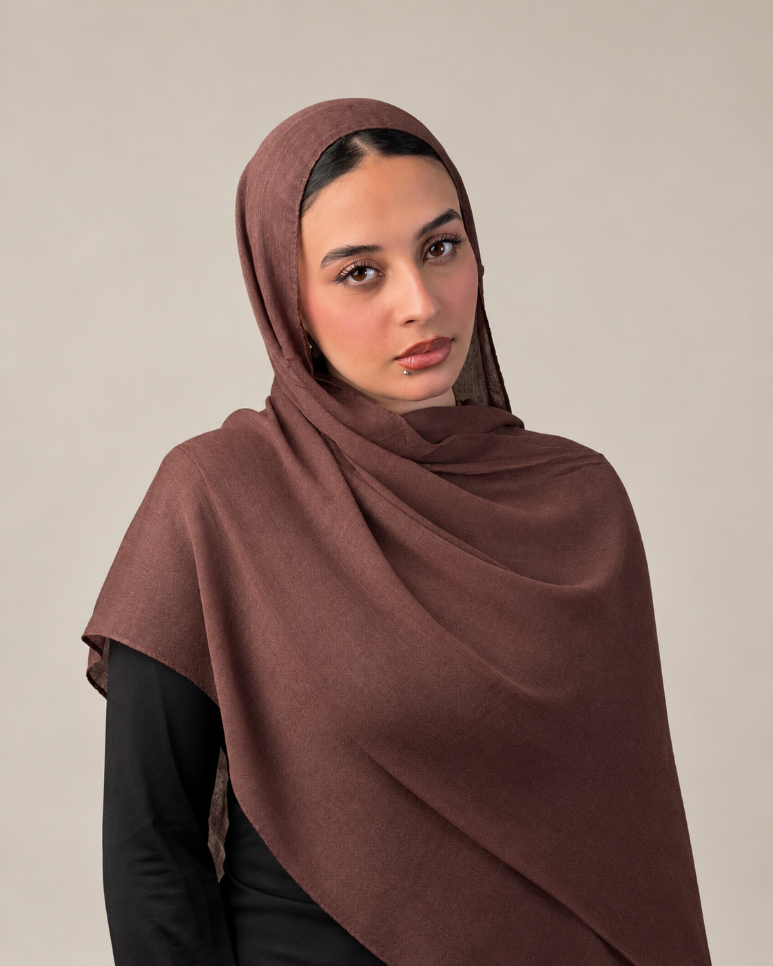 Linen quresha - chocolate