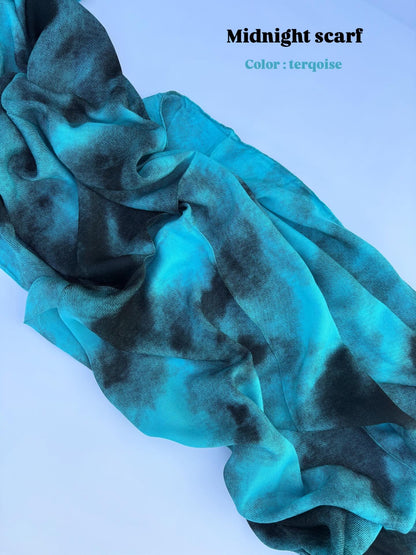Midnight scarf - terqoise