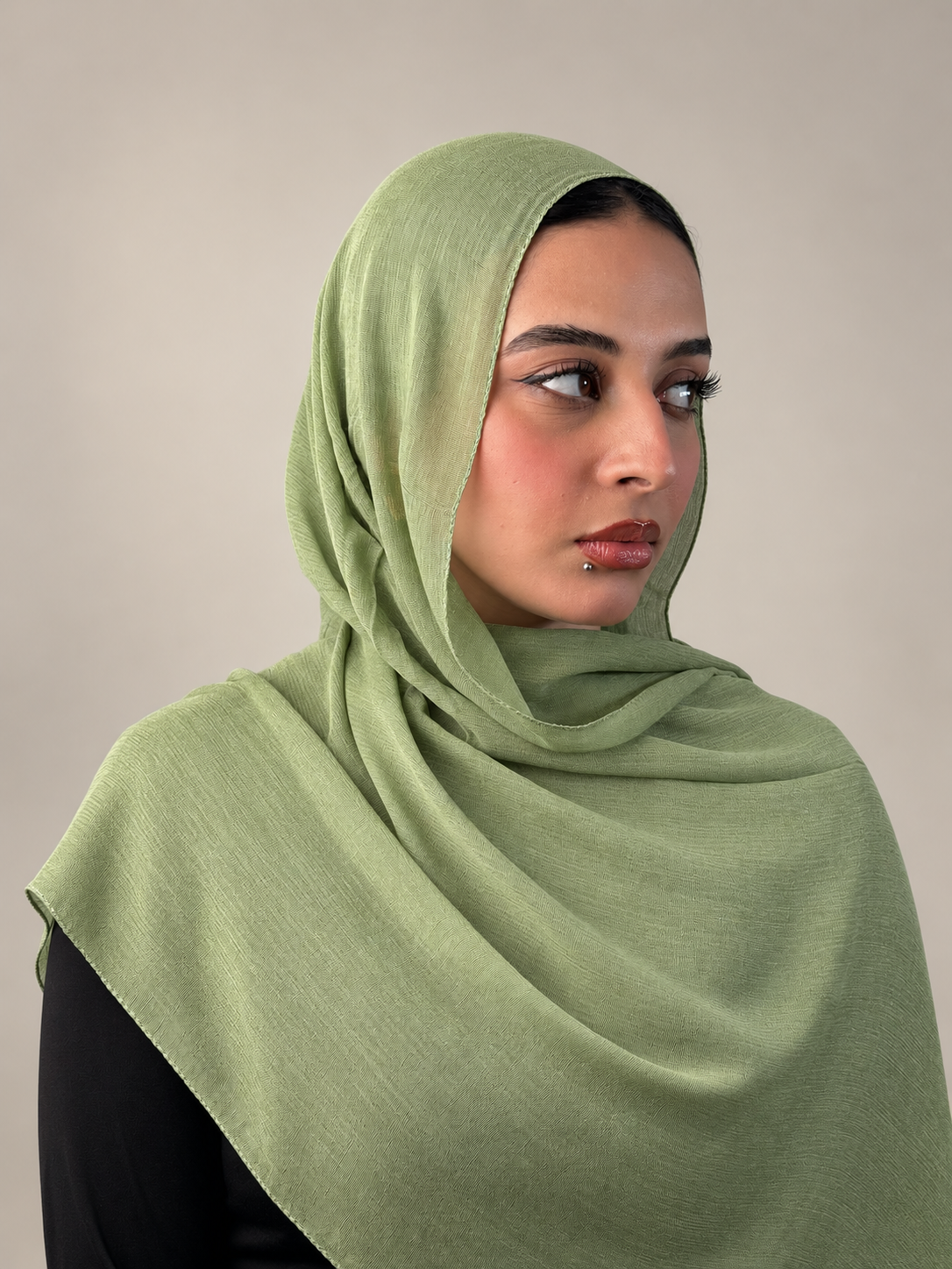 Linen quresha - pistachio