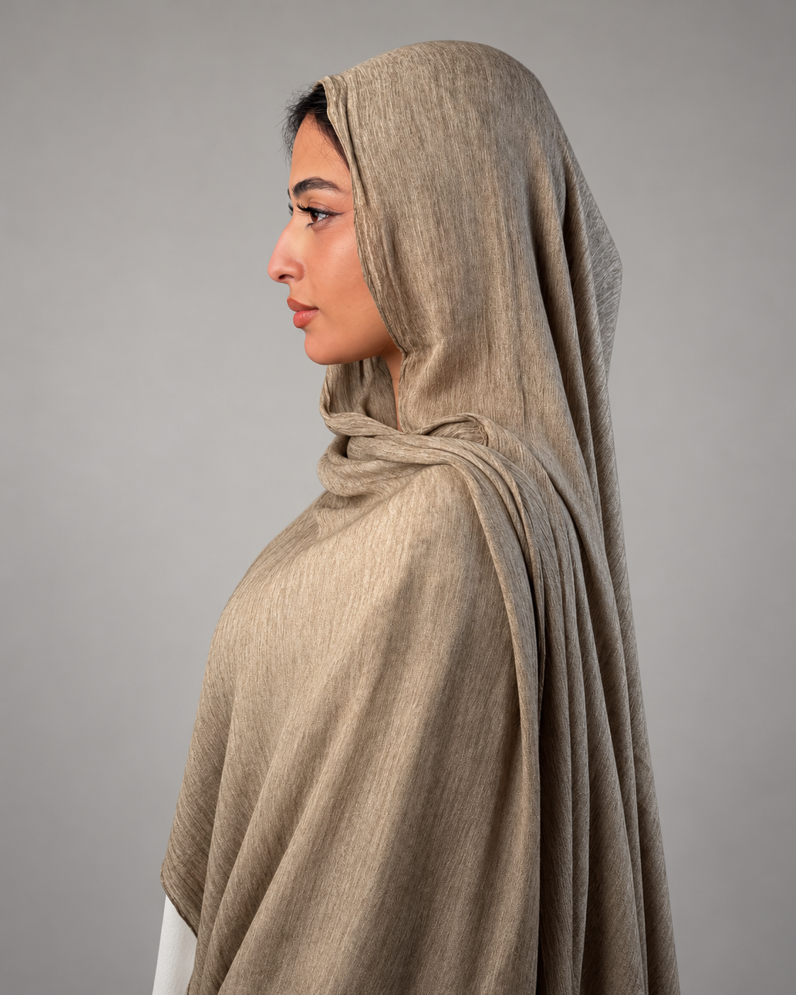 Ruffled scarf - Beige