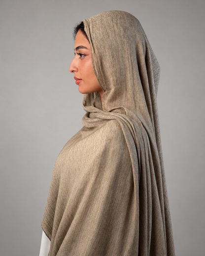 Ruffled scarf - Beige