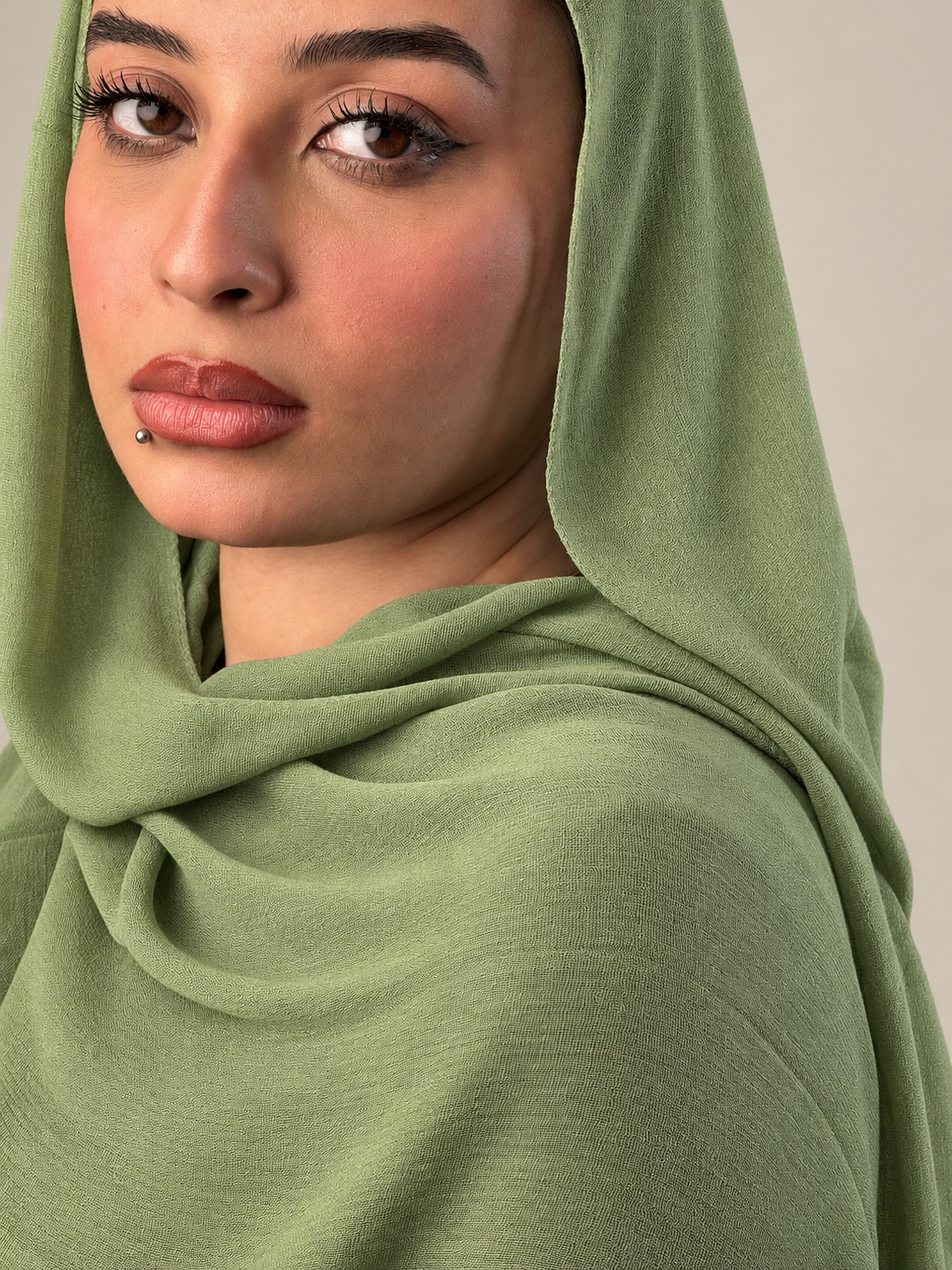 Linen quresha - pistachio