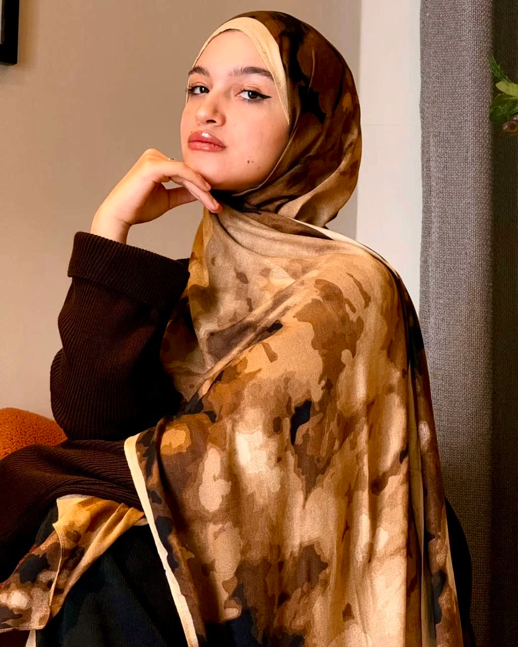 Brown marble