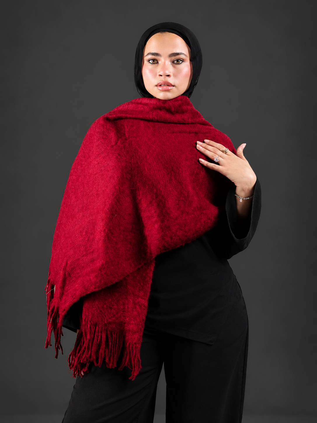 Winter Shawl - red